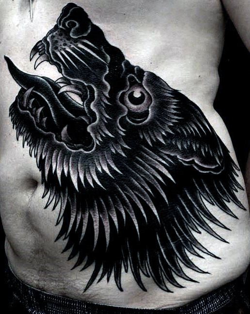tatuaje lobo para hombre 27