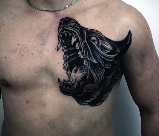 tatuaje lobo para hombre 30