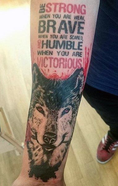 tatuaje lobo para hombre 41