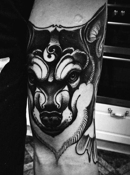 tatuaje lobo para hombre 56