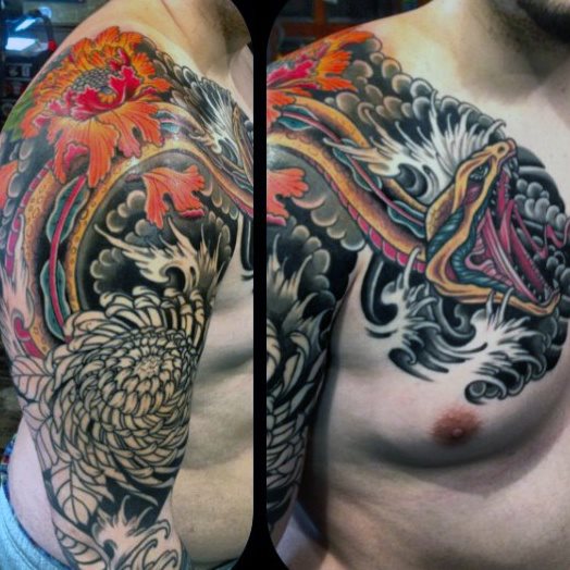 tatuaje serpiente para hombre 19
