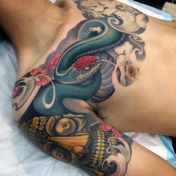 tatuaje serpiente para hombre 40