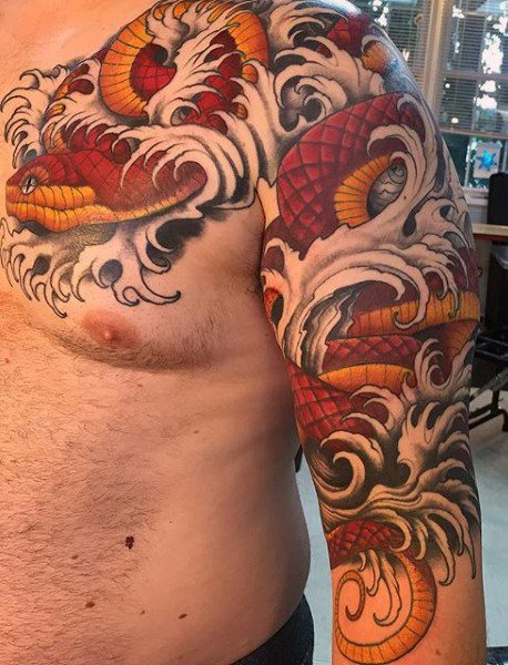 tatuaje serpiente para hombre 42