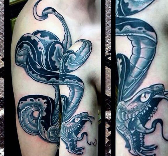 tatuaje serpiente para hombre 51