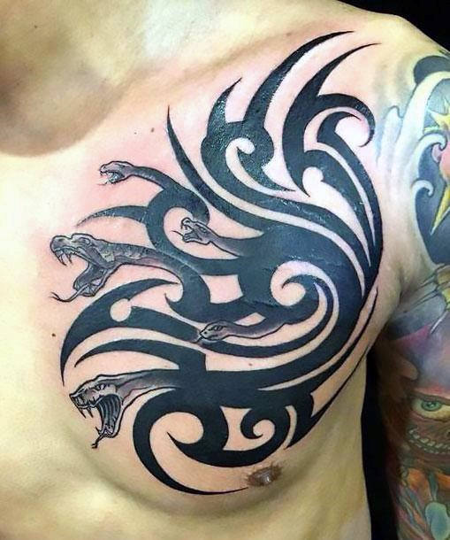 tatuaje serpiente tribal para hombre 02