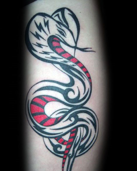 tatuaje serpiente tribal para hombre 09