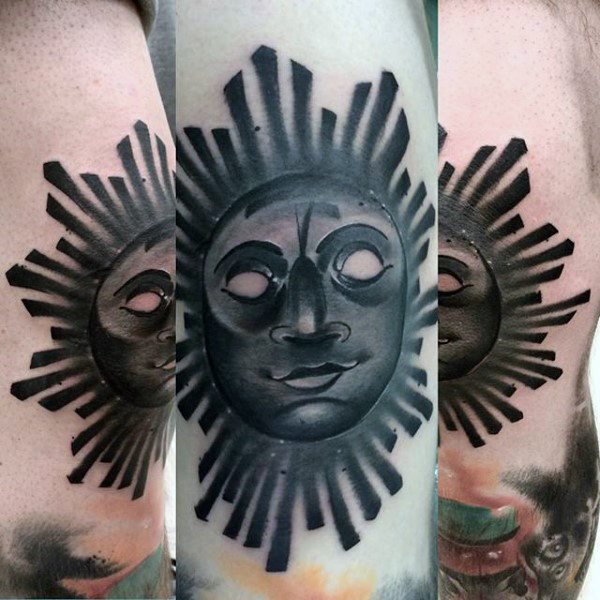 tatuaje sol para hombre 06