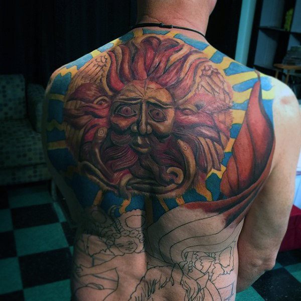 tatuaje sol para hombre 13