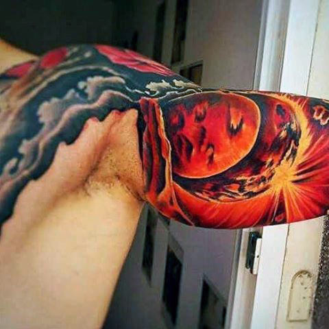 tatuaje sol para hombre 21