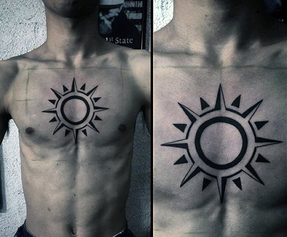 tatuaje sol para hombre 44