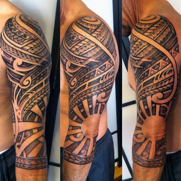 tatuaje sol para hombre 60