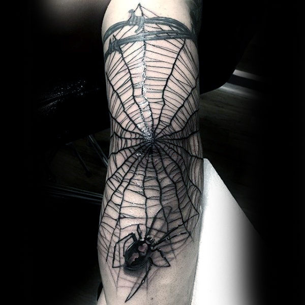 tatuaje telarana para hombre 22