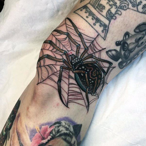 tatuaje telarana para hombre 34