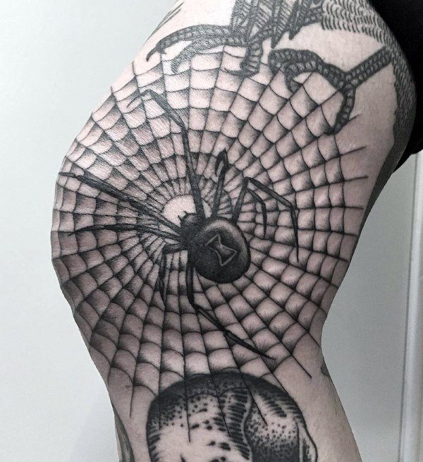 tatuaje telarana para hombre 36