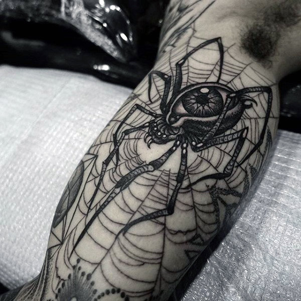 tatuaje telarana para hombre 41