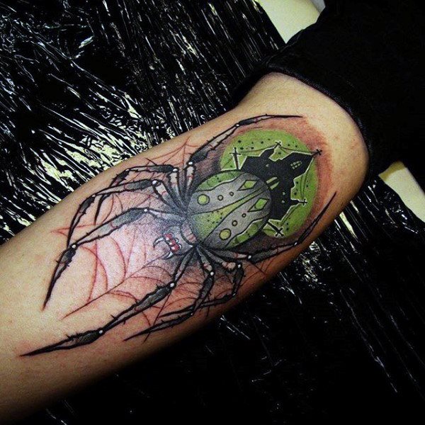 tatuaje telarana para hombre 49