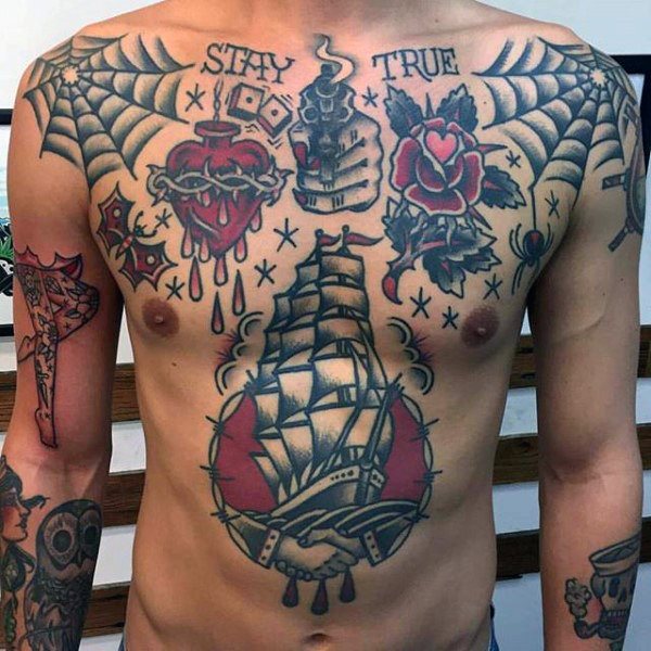 tatuaje telarana para hombre 51