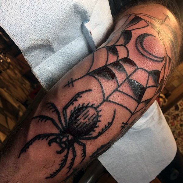 tatuaje telarana para hombre 56