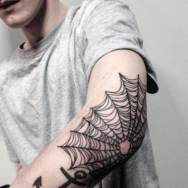tatuaje telarana para hombre 60