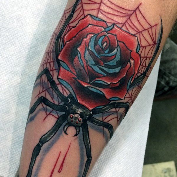 tatuaje telarana para hombre 62