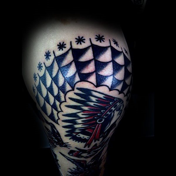 tatuaje telarana para hombre 63