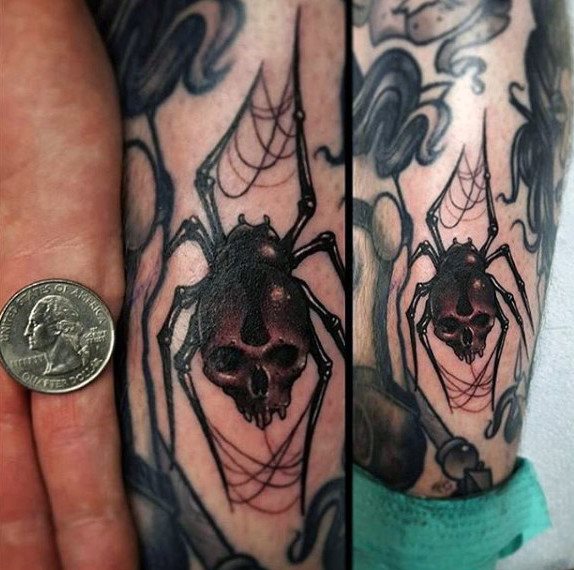 tatuaje telarana para hombre 70