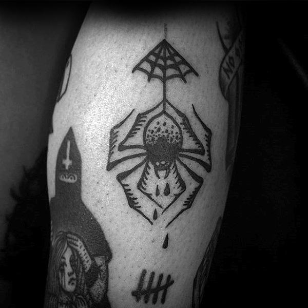 tatuaje telarana para hombre 71