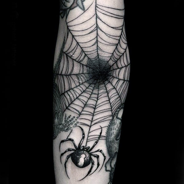 tatuaje telarana para hombre 73
