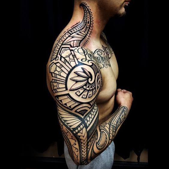 tatuaje tribal cuello para hombre 02