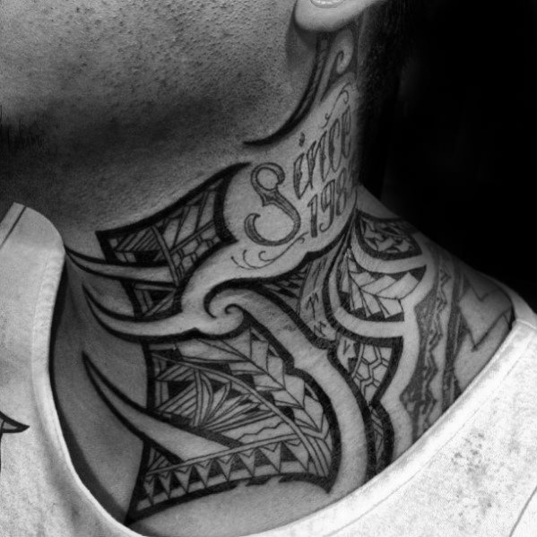 tatuaje tribal cuello para hombre 03