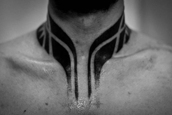 tatuaje tribal cuello para hombre 07