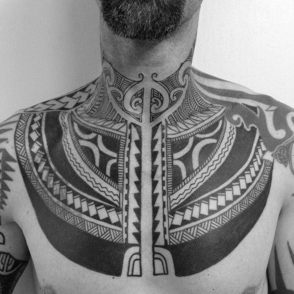 tatuaje tribal cuello para hombre 28