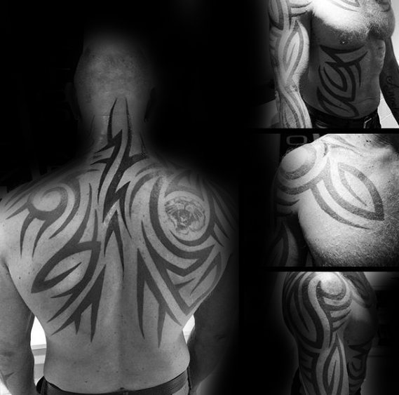 tatuaje tribal cuello para hombre 30