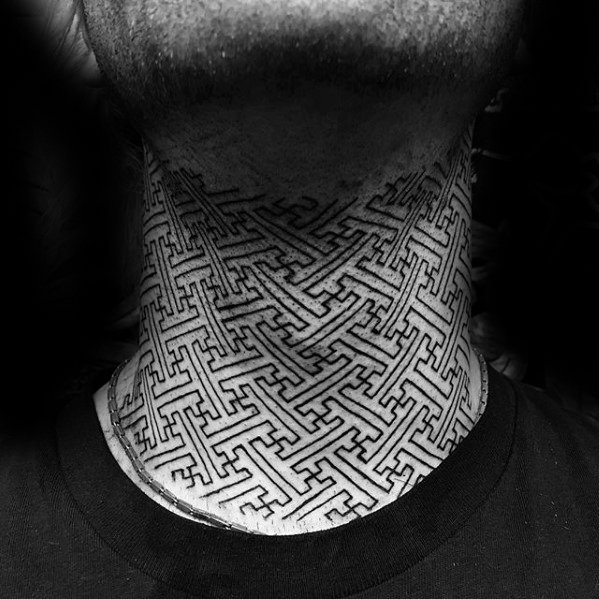 tatuaje tribal cuello para hombre 31