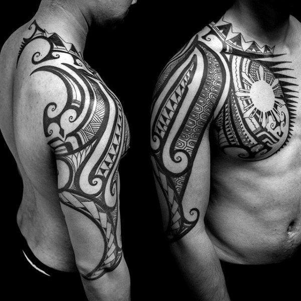 tatuaje tribal hombro para hombre 04