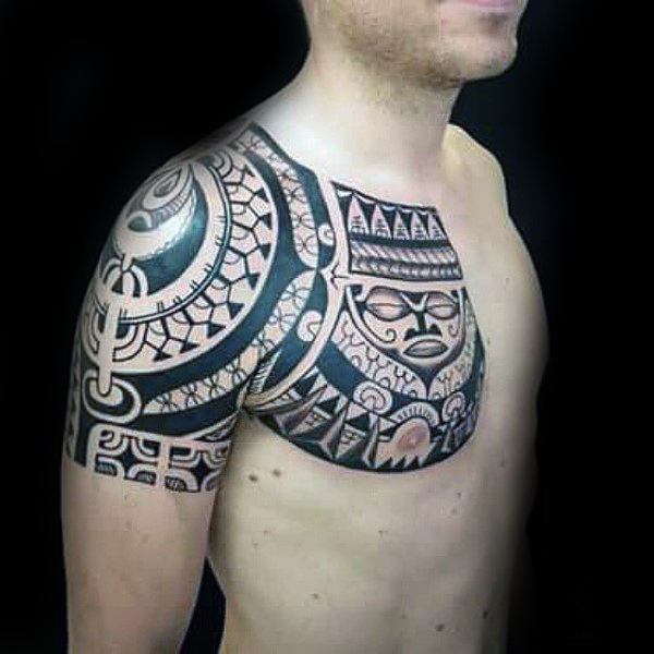 tatuaje tribal hombro para hombre 07