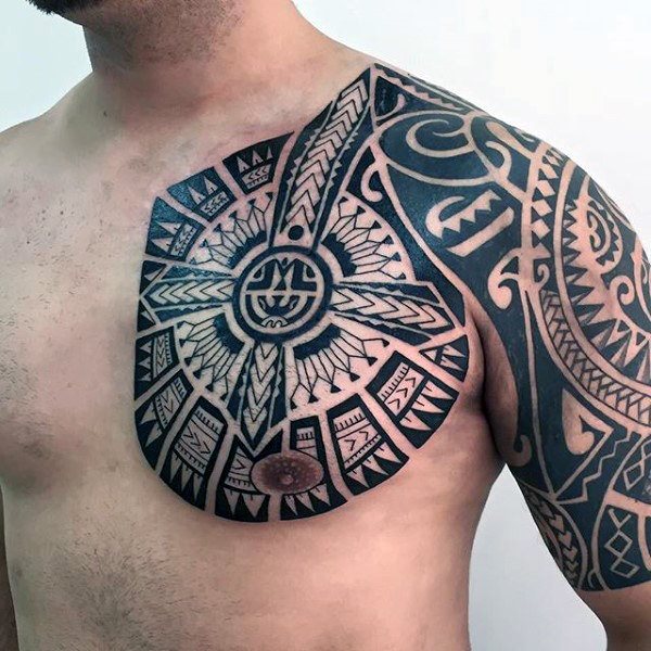 tatuaje tribal hombro para hombre 66