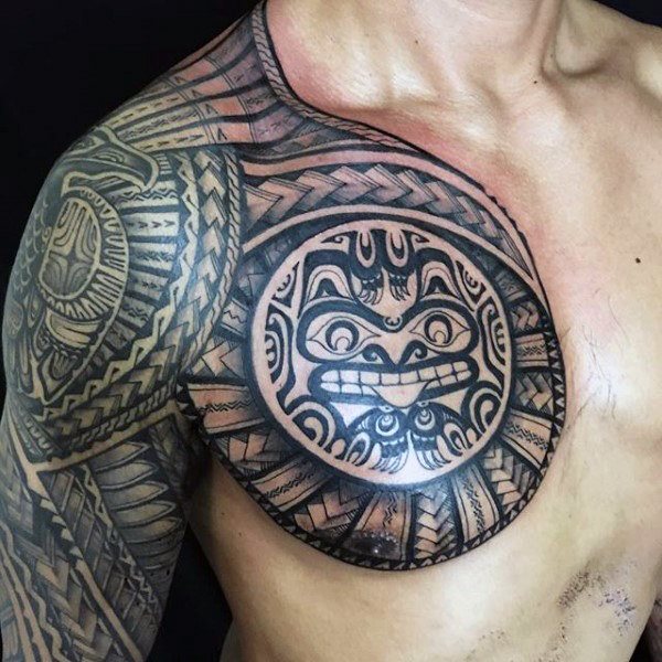 tatuaje tribal hombro para hombre 73