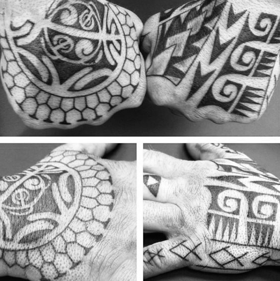 tatuaje tribal mano para hombre 16