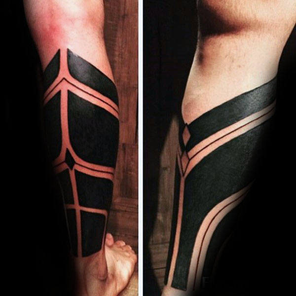 tatuaje tribal pierna para hombre 54