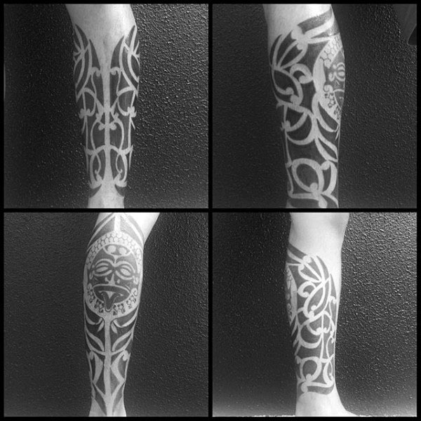 tatuaje tribal pierna para hombre 57