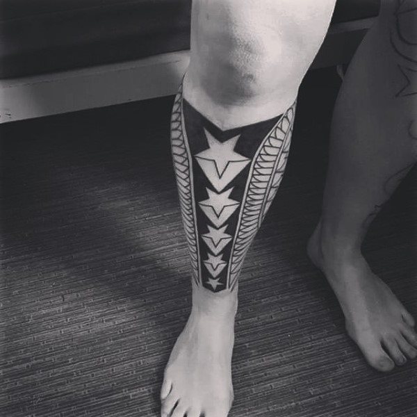 tatuaje tribal pierna para hombre 67