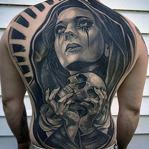 tatuaje virgen maria para hombre 03