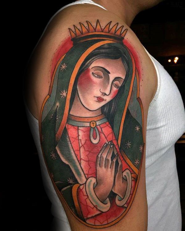 tatuaje virgen maria para hombre 09