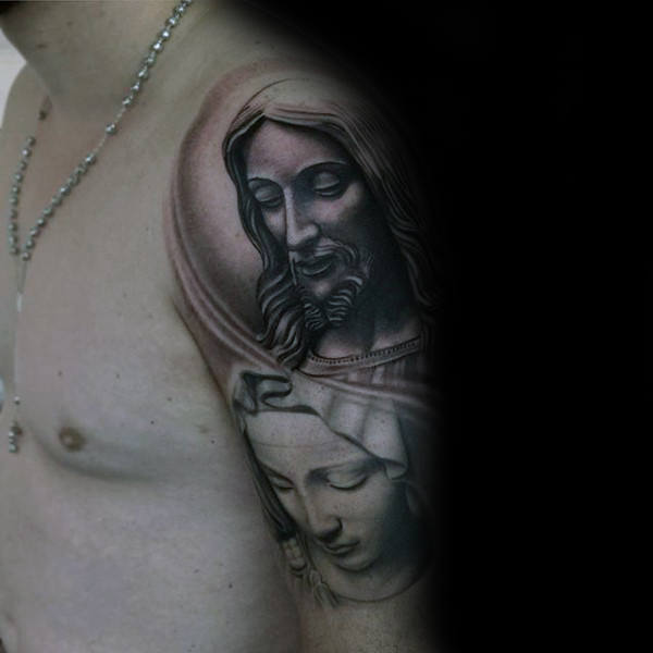 tatuaje virgen maria para hombre 10