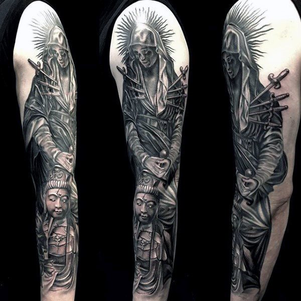 tatuaje virgen maria para hombre 100