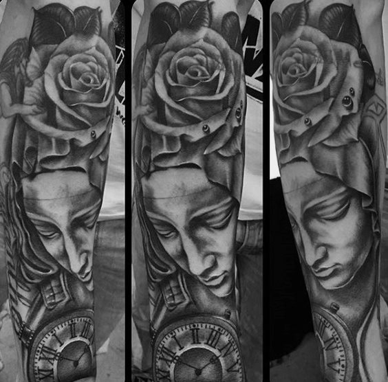 tatuaje virgen maria para hombre 13