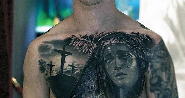 tatuaje virgen maria para hombre 14