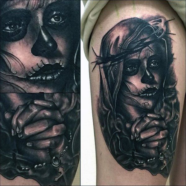 tatuaje virgen maria para hombre 16