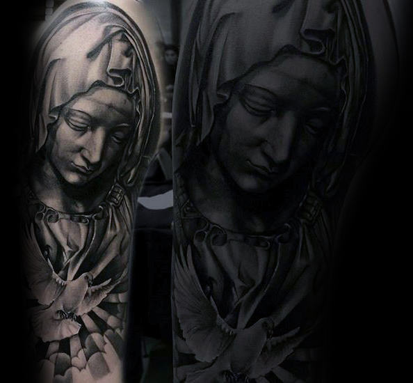 tatuaje virgen maria para hombre 20